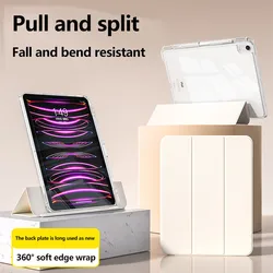 Sliding Detachable Acrylic Case For iPad Pro 13 2024 7th Pro 11 Air 13 11 6 5 4 3Pro 2 1 10th 10.9 10.2 9.7 Mini 7 A17 Pro Mini6