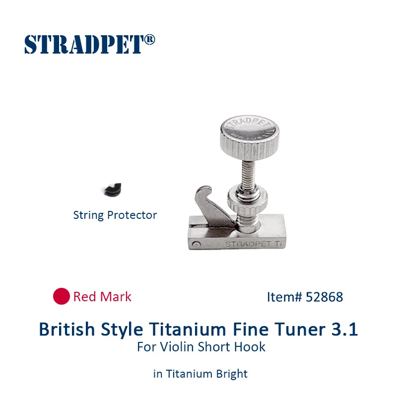 STRADPET British Style Titanium Fine Tuner3.0/3.1 for violin, Violin Accessories