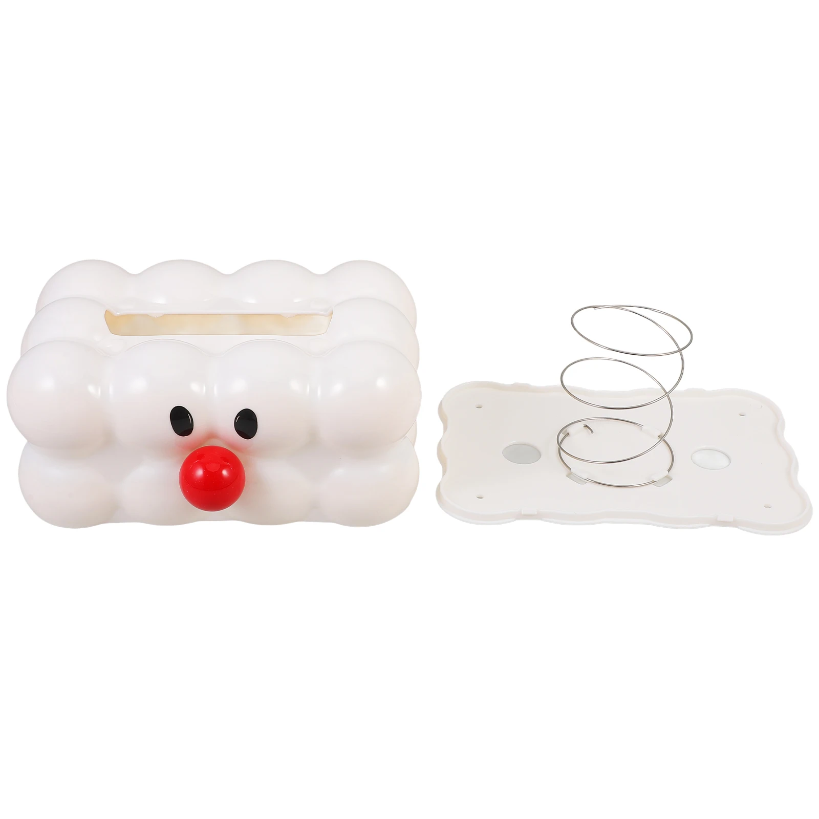 

Red Nose Tissue Box Holder Plastic Napkin Dispenser Car Organizer Storage Case Decorative Tissue Holder Home Office Vehicle