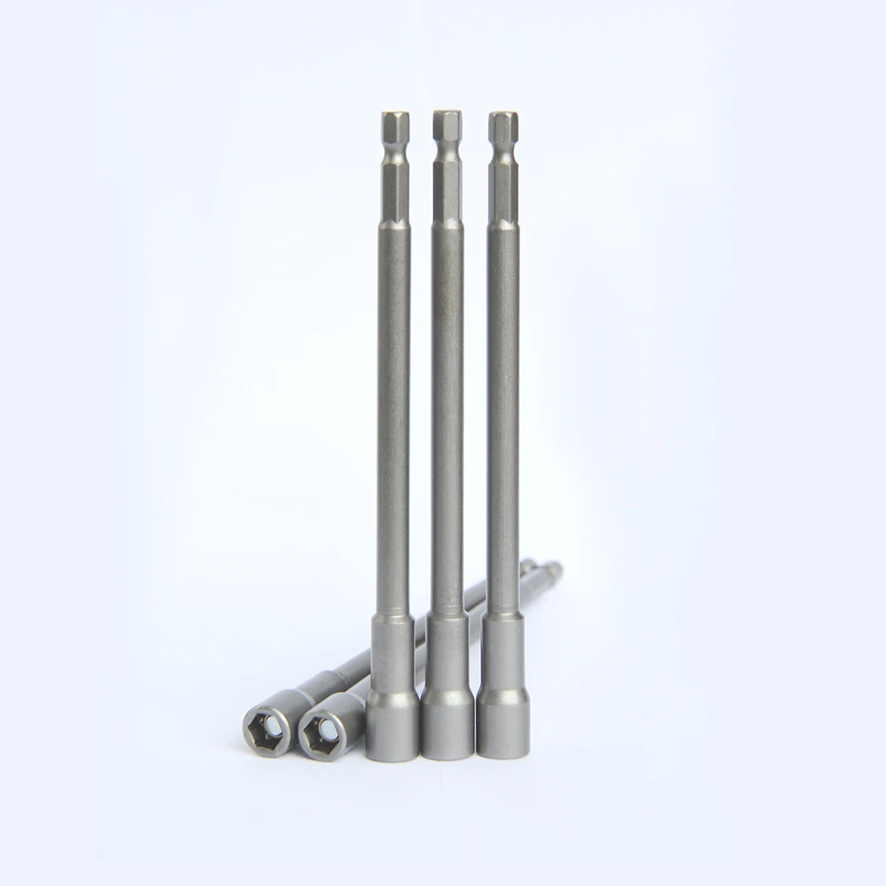 Custom H8 150mm Magnetic Nut Driver Bit Hex Shank Extension Nut Setters Screwdriver Bit for Engine Assembly