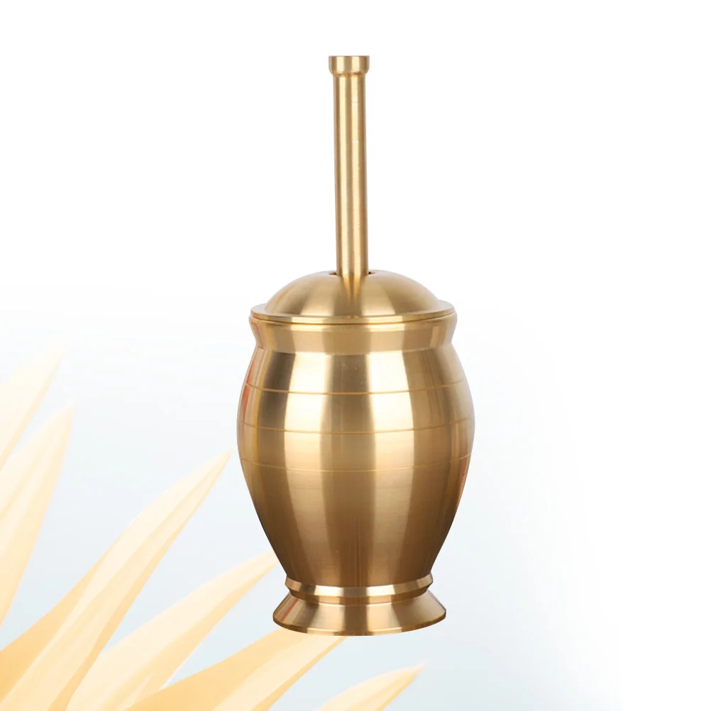 

Brass Mortar Pestle Heavy Duty Non Skid Base Spice Manual Garlic Masher Mini Crushers Kitchen Tools Seasooning
