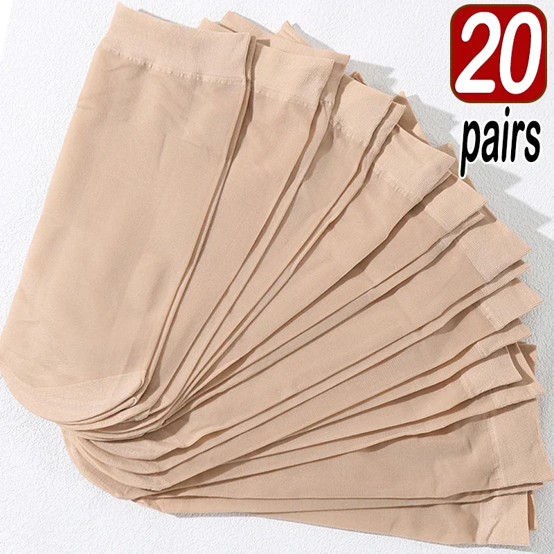 5pairs Transparent Summer Socks Ultrathin Women Nylon Ladies Female Short Ankle Meias Elastic Crystal Spring Silk Sox