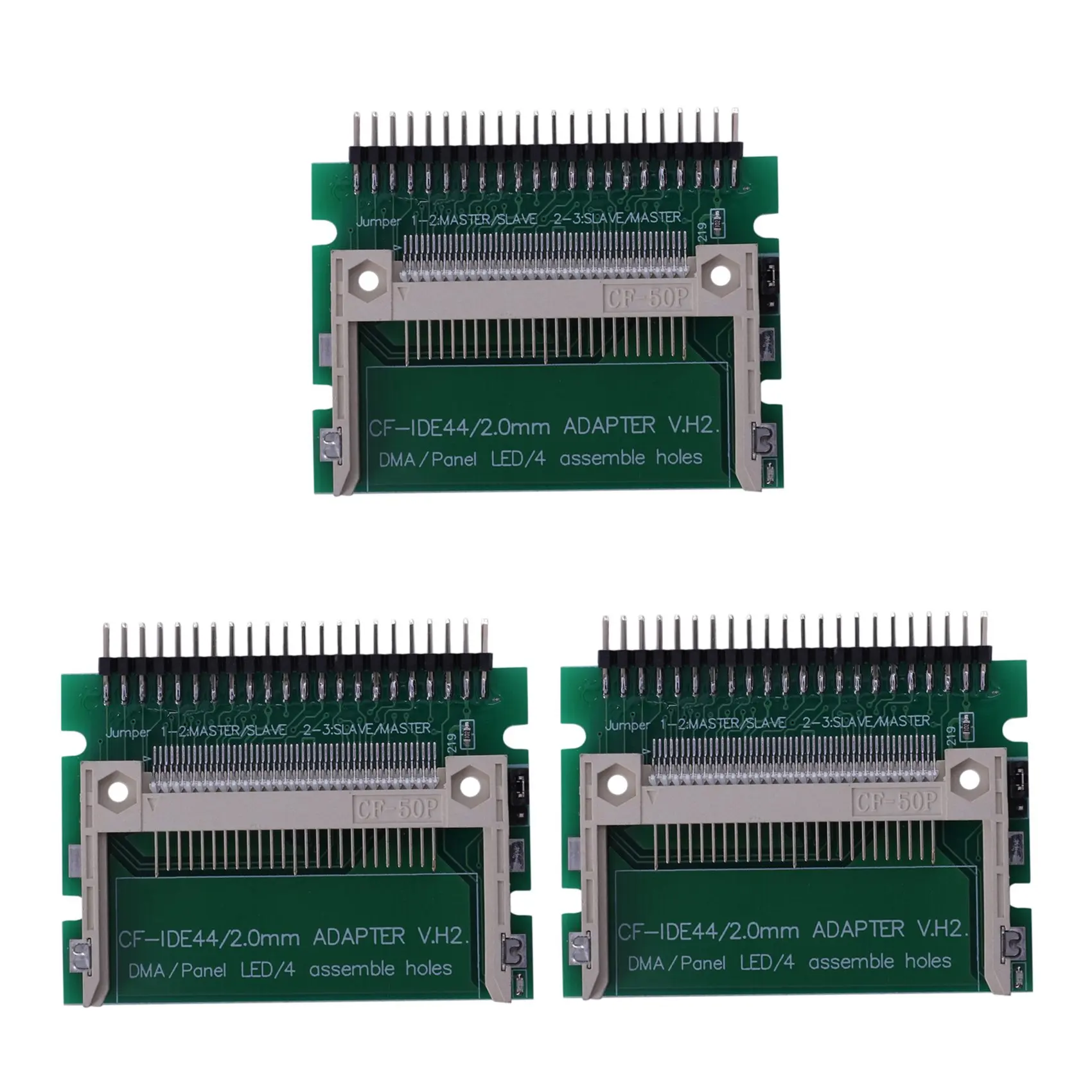 3X IDE 44 Pin Male To CF Compact Flash Male Adapter Connector