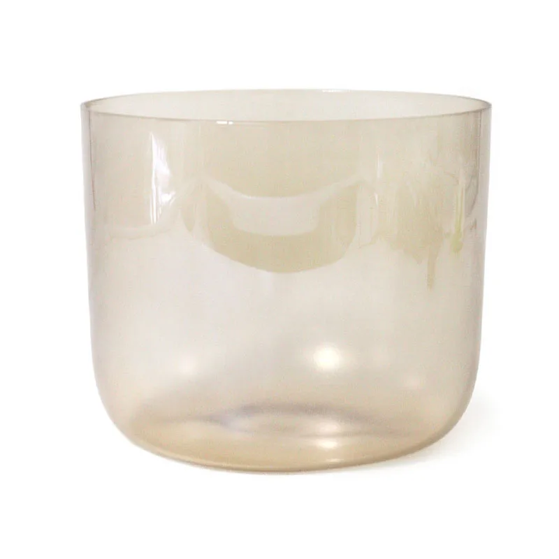 Star Linkup Dark Gold Clear Crystal Singing Bowl Yoga Healing Bowl Percussion Instrument for Meditation with Carry bag and Mallet Smoky Transparent Quartz Crystal Singing Bowl Root Chakra Sound Bath Grounding Energy Meditation Vibration Healing Therapy
