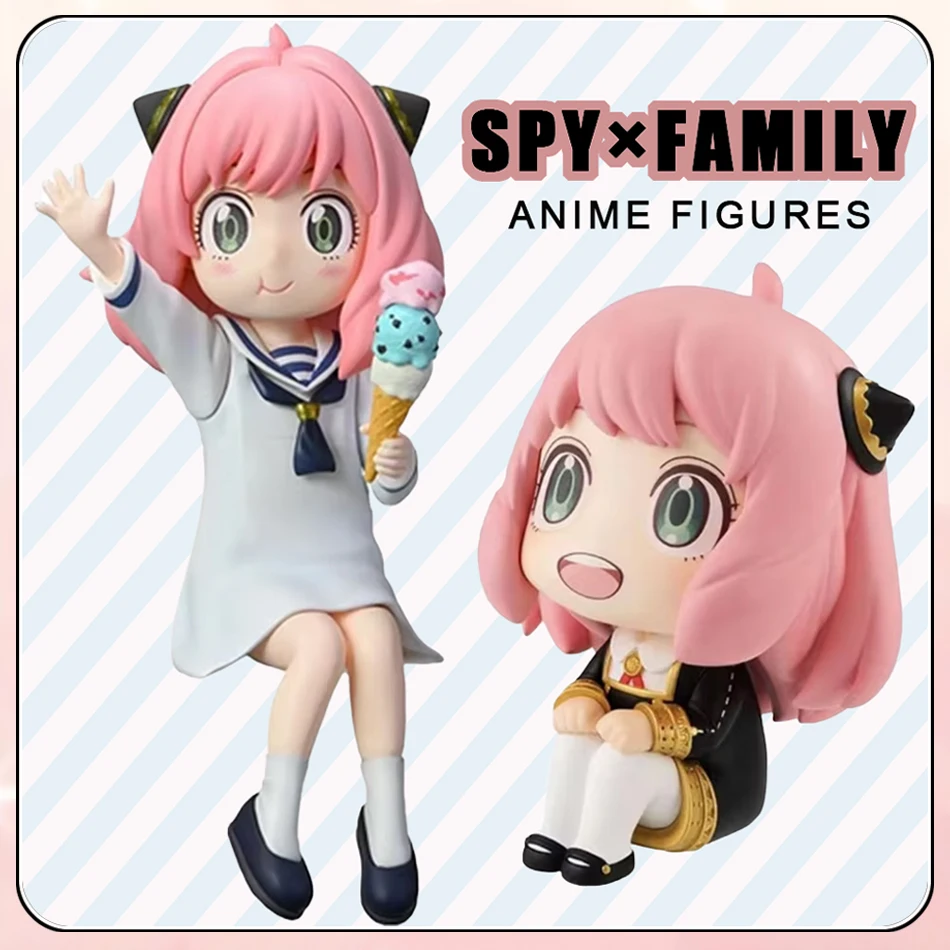 Figuras de acción de Anime SPY×FAMILY Anya, figura de chica Kawaii, colección de PVC, decoración de escritorio de dibujos animados, modelo de juguete, regalo de cumpleaños para niños