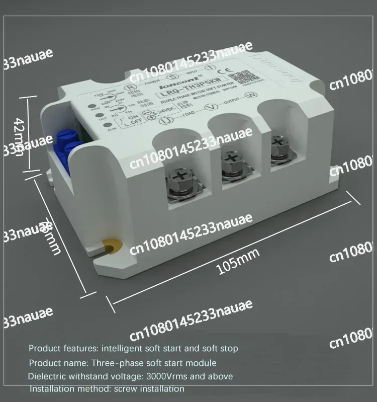 

3 Phase Motor Soft Starter Online Slow Start Module Solid State Relay Decompression And Step-Down Controller 5KW8KW15KW22KW