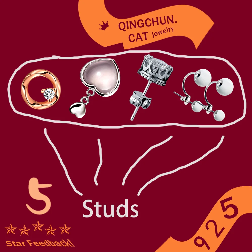 

Fashion S925 Jewelry Spiral Crystal Stud Earrings 2026 New Genuine 925 Sterling Silver Woman's High Quality