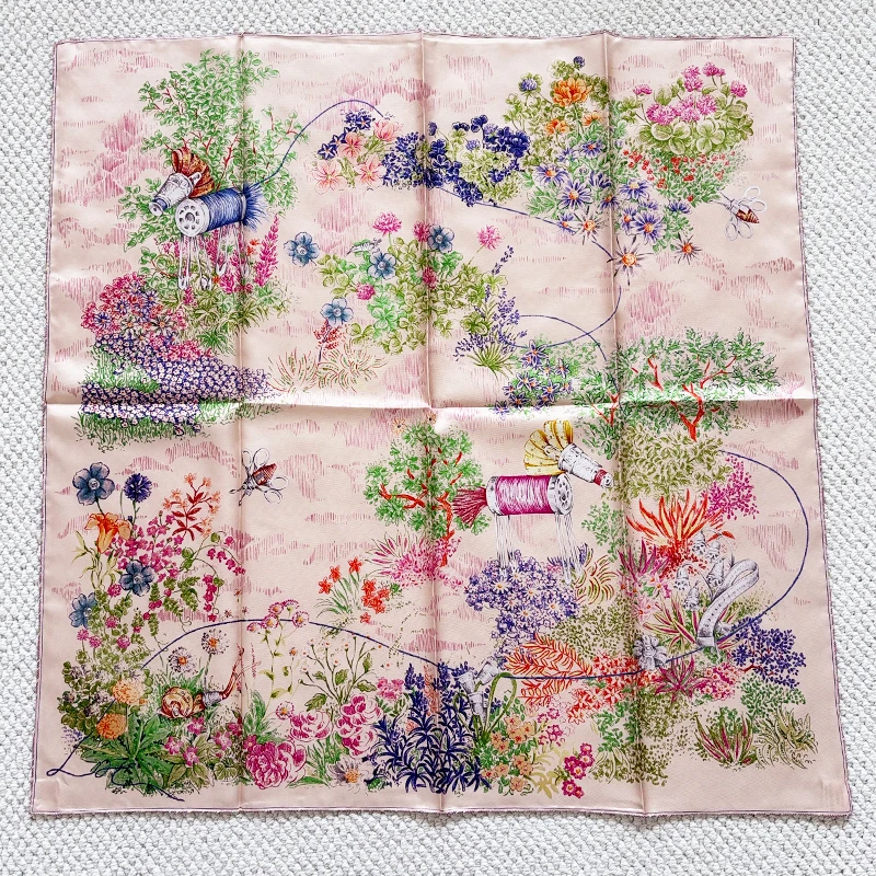 Accessories Brand For Women - Women Silk Scarf Luxury Brand Twill