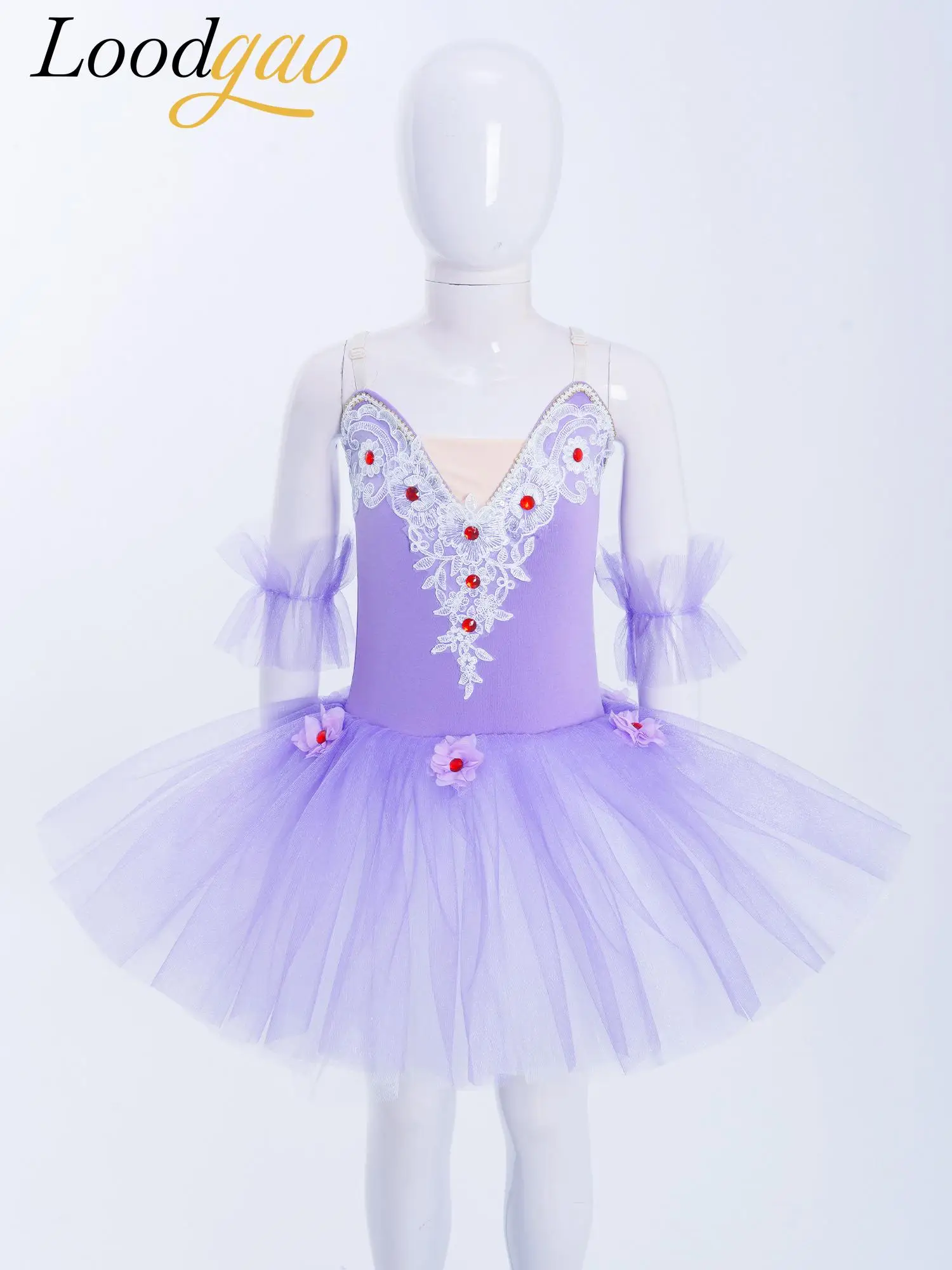 

Ballet Dance Children's Tutu Girls Sequins Dress Kids Princess Leotard Dancewear Ballerina Clothes Stage Performance Costume