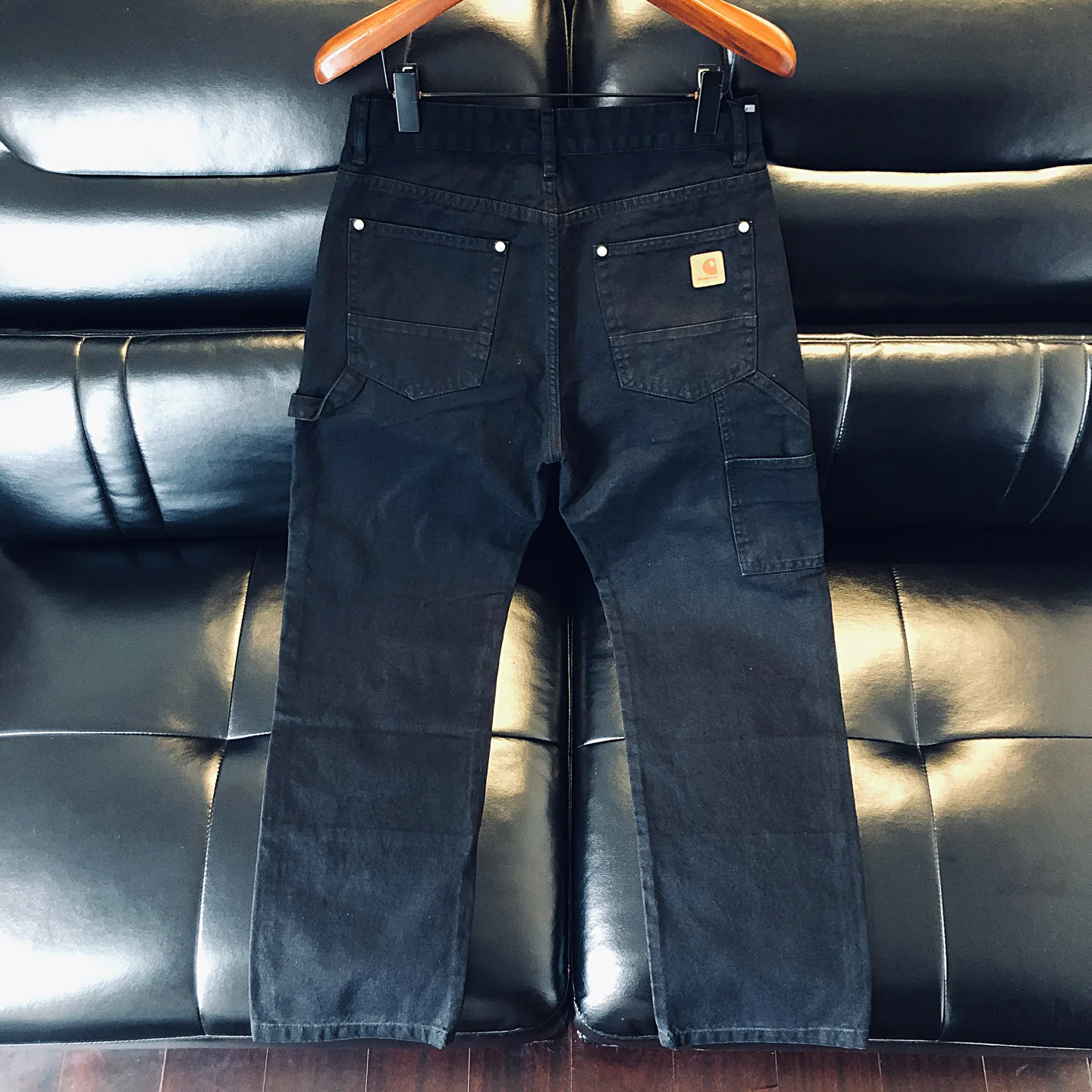 Loose Fit Premium Quality Black Spring Autumn Men's Denim Straight Leg Elastic Washed Long Pants Versatile Trendy Casual Jeans