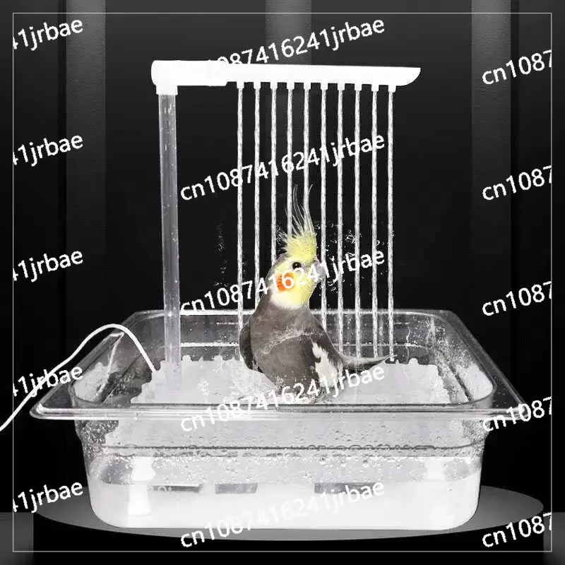 Bird Shower Box Automatic Parrot Bath Fountain Multipurpose Bird Bathtub With Multiple Faucets For Parakeet Cleaning Supplies