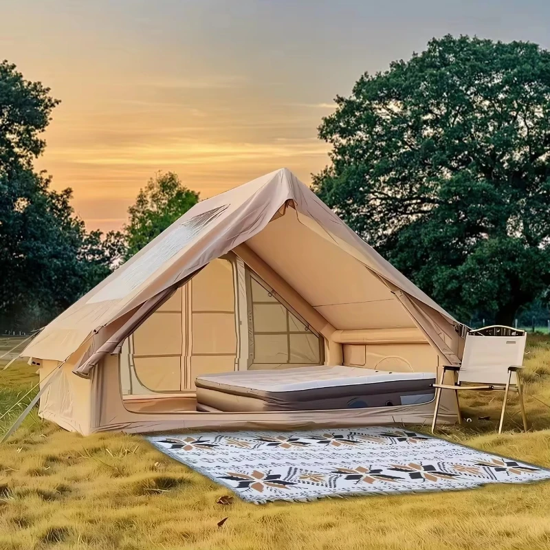 Hot-selling luxury camping spacious waterproof and ventilated inflatable tent, suitable for lakeside camping