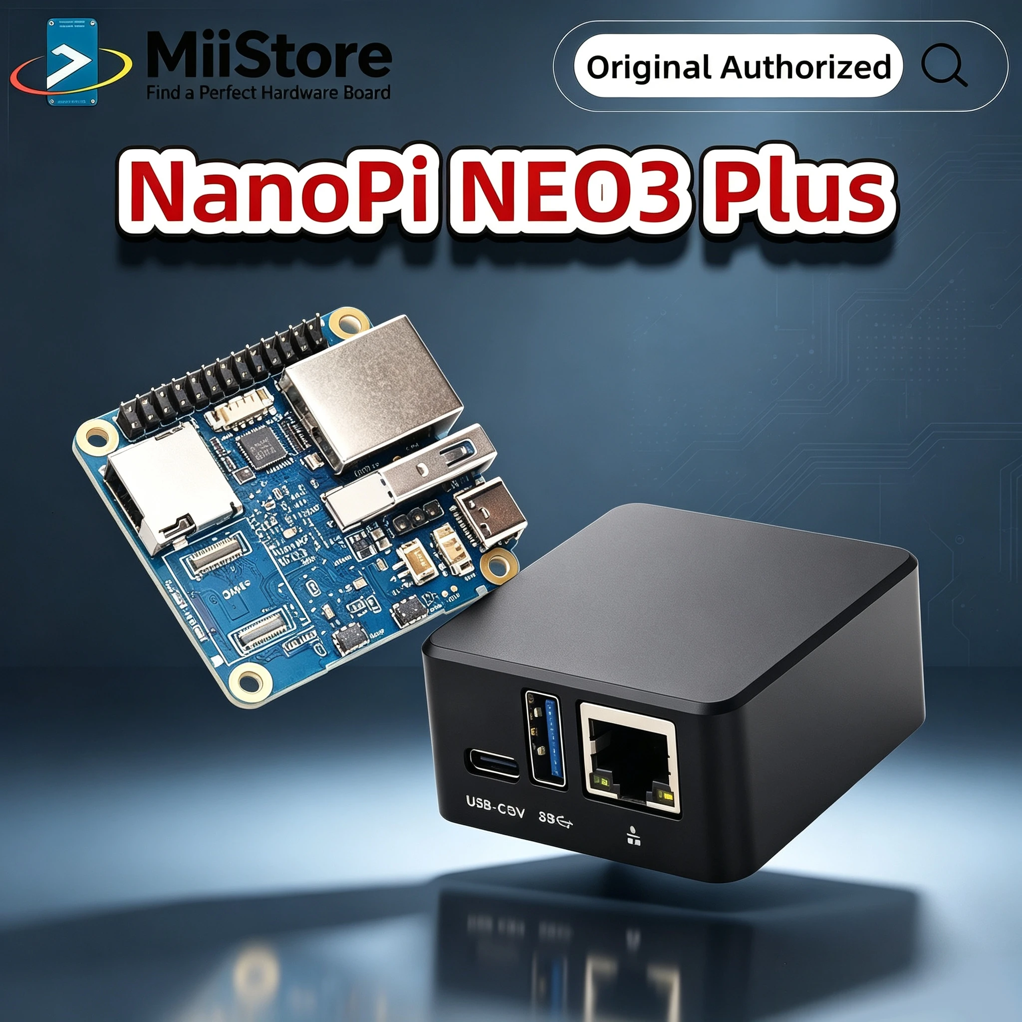FriendlyElec NanoPi NEO3 Plus SBC with Rockchip RK3328 Cortex-A53, Mini ARM Computer with Gigabit Ethernet USB3