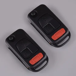 2Pcs 3 Button Keyless Remote Fob Flip Shell Fit for Chrysler Crossfire 2004-2008 Mercedes Benz SLK230/SLK320/SLK32 AMG 1998-2004