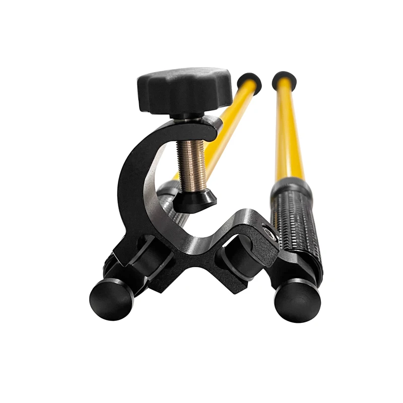 2PCS Yellow Aluminum Bipod With Thumb Release Clamp For Prism Pole total station GPS GNSS surveying pole