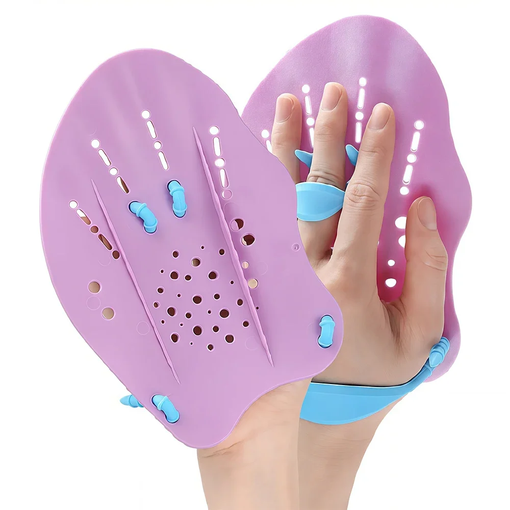 1 Paar Verstellbare Schwimmpaddles für Runden-Schwimmen, Handpaddles Handflossen für Erwachsene und Kinder, Pool-Trainingszubehör – Detail 10