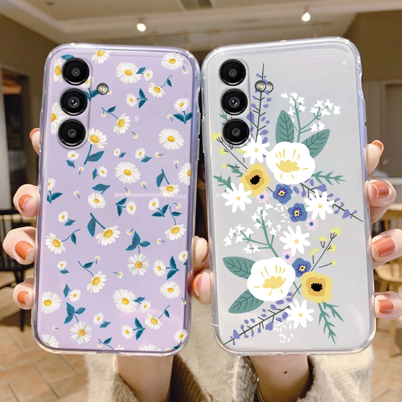 For Samsung A54 5G Case 6.4 inch Face Cover Soft Silicone Clear TPU Phone Case For Samsung Galaxy A14 A24 A34 A17 A37 A57 Fundas