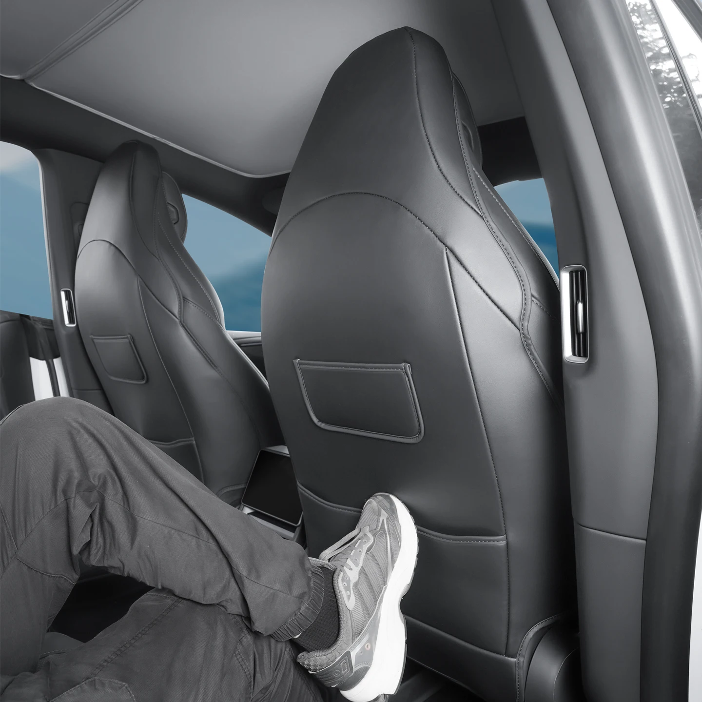 Suitable for Tesla Model YL Driver and Passenger anti Kick Pad 6-Seater YL Front Seat Back Wear-Resistant Pad Interior Modificat