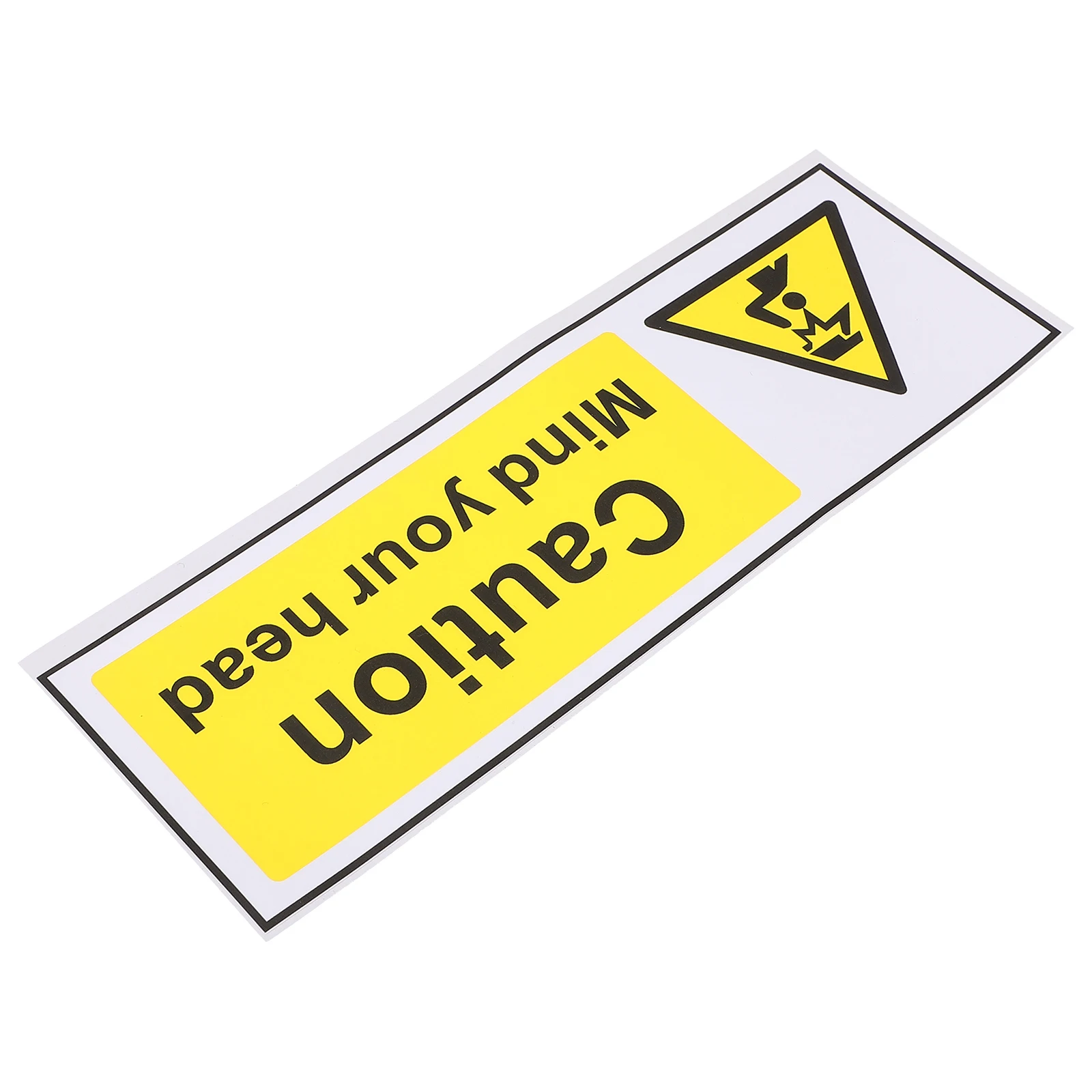 Watch Your Head Warning Sign Adhesive Durable PVC Caution Decal for Workplace Factory Equipment Safety Warning Sticker