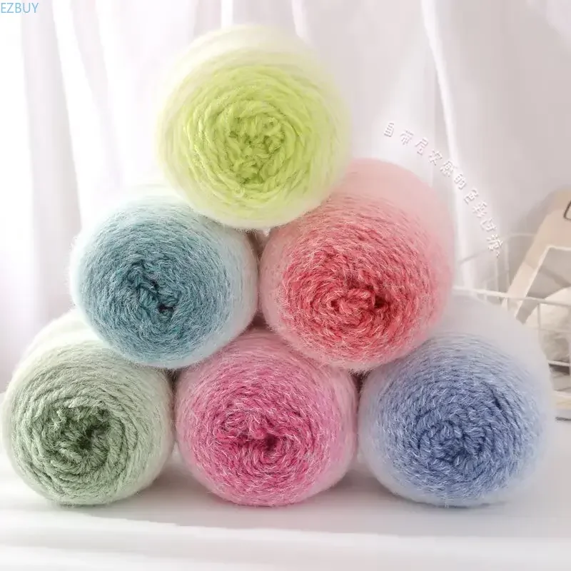 Mengfan Lightweight Yarn Ball Sweater Yarn Hand Knitting DIY Material Kit Wool Yarn for Clothing Accessories Belts Hats Scarves