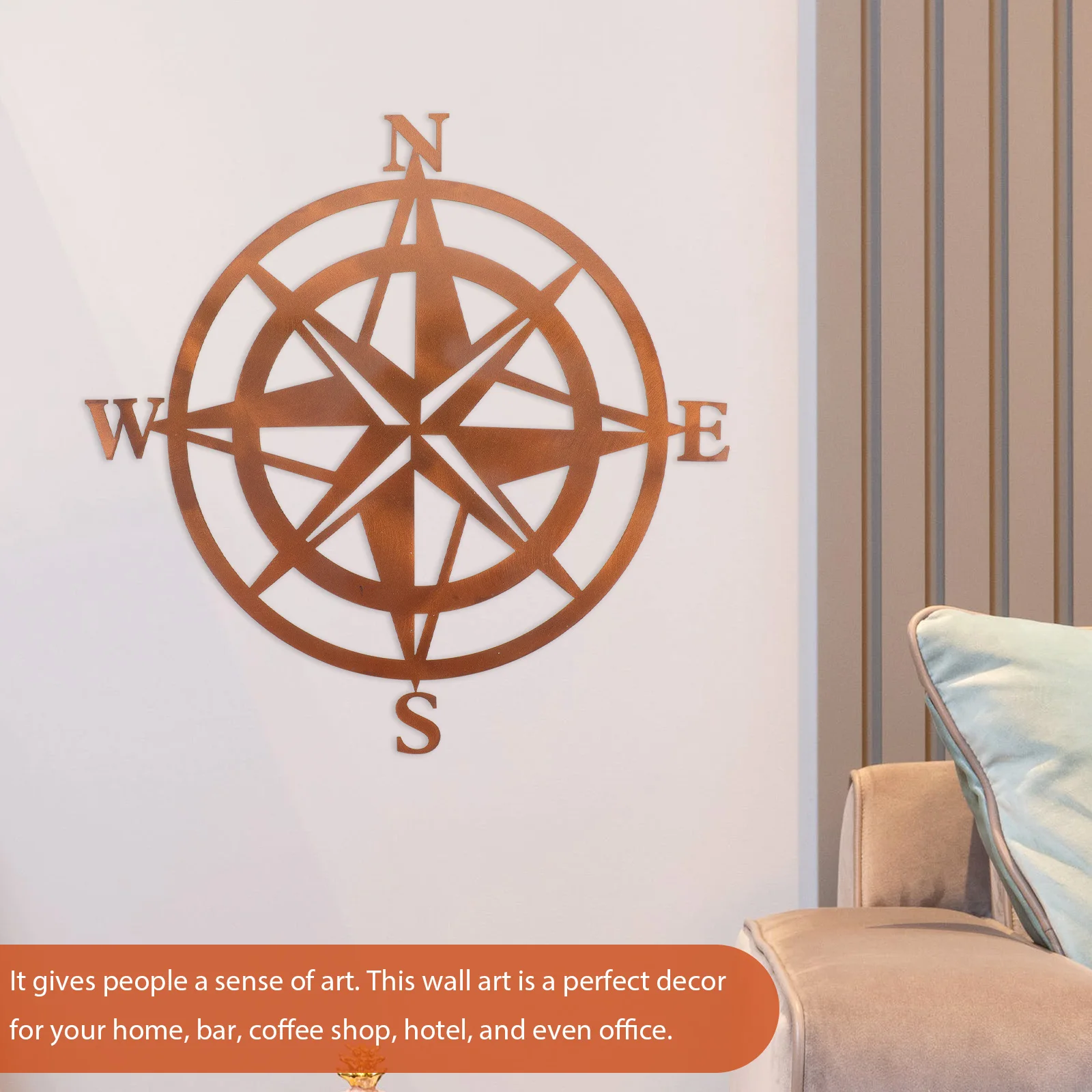 

Compass Wall Decor Iron Art Living Room Outdoor Seaside naments Crafts Safe Long Term Use Unique Pattern Elegant