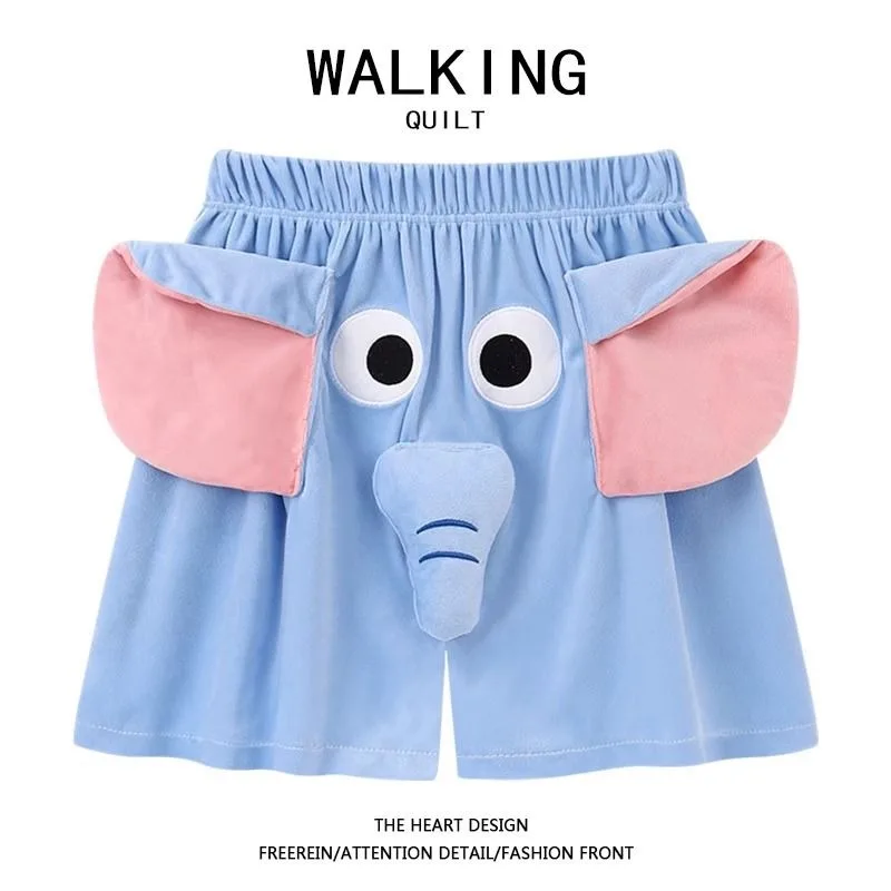 Elephant Hooting Shorts Men's Casual Pants Summer Loose Funny Latest Style Couple Sleeping Bottoms Cartoon Cute Home Clothes