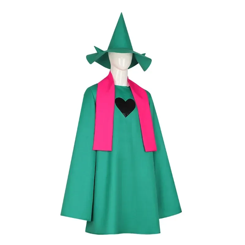 أنيمي Undertale Ralsei هوديي عباءة أعلى Deltarune تأثيري كيب الزي مع قبعة وشاح الرجال والنساء هالوين زي ob;8