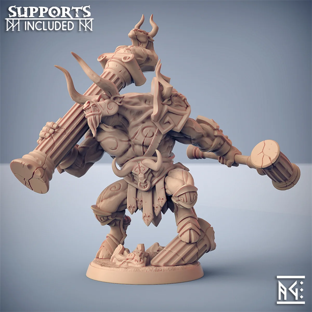 Stampa 3D modelli microscopici strize Tauren 】 Maze Knights Prophet Mage Dnd Running Group Table Game Piece Model