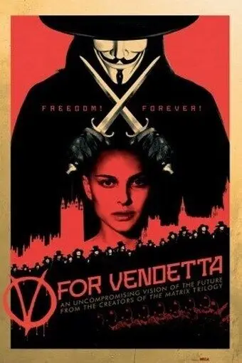 V FOR VENDETTA MOVIE POSTER Freedom Forever NEW 24x36 Canvas Print Poster