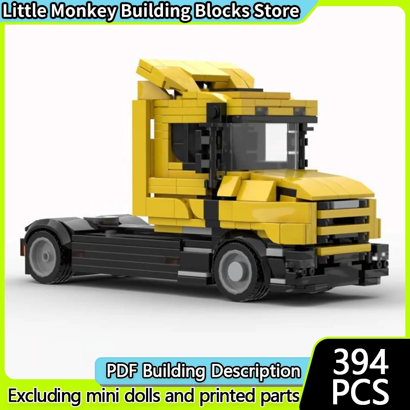 

City Car Model MOC Building Bricks T124 Heavy Long-Nosed Truck Modular Technology Children Holiday Gifts Assemble Toys Suit