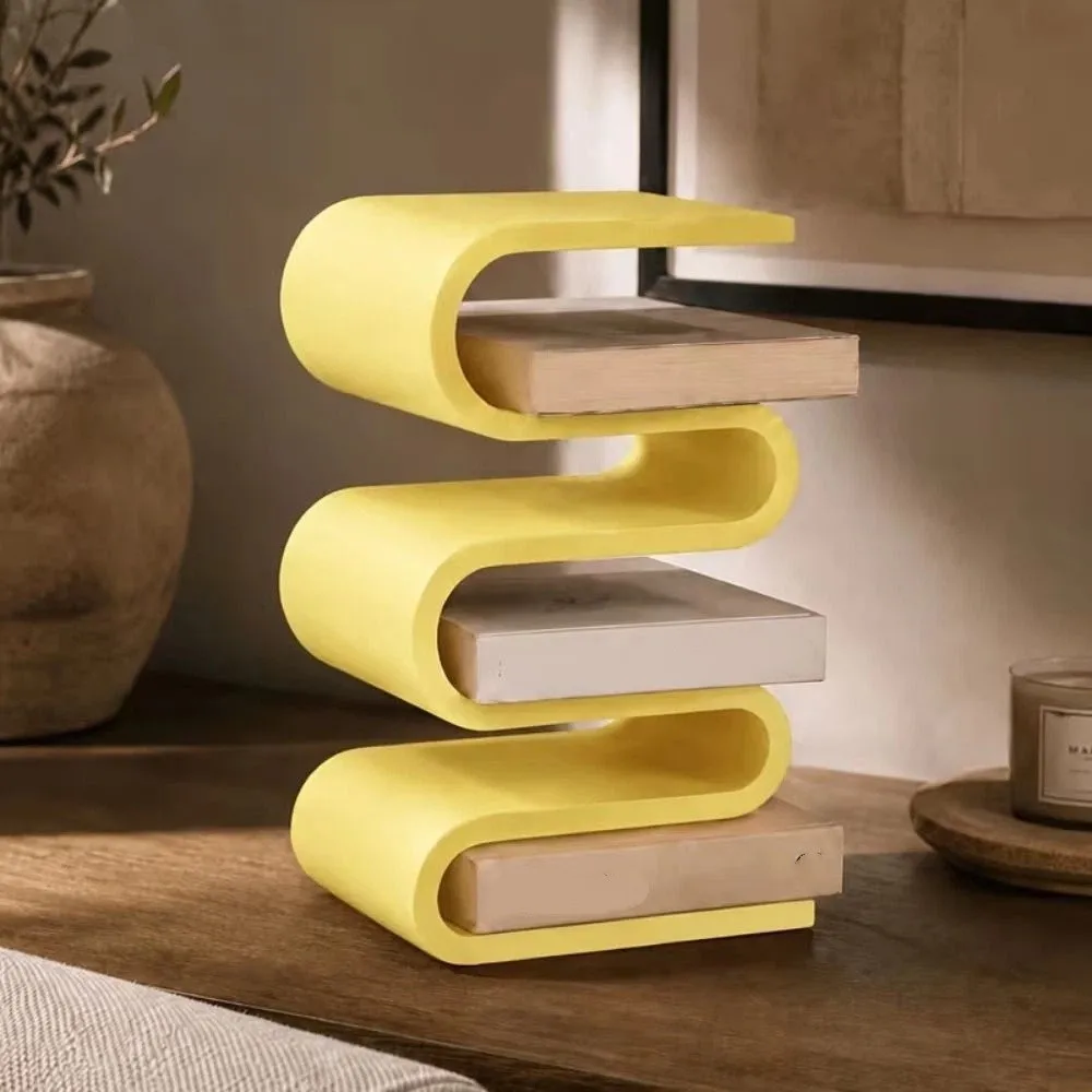 3D Printed Vertical Book Holder Multi-layer Creative Desktop Book Organizer Nordic Minimalist Book Shelf Bedside Table