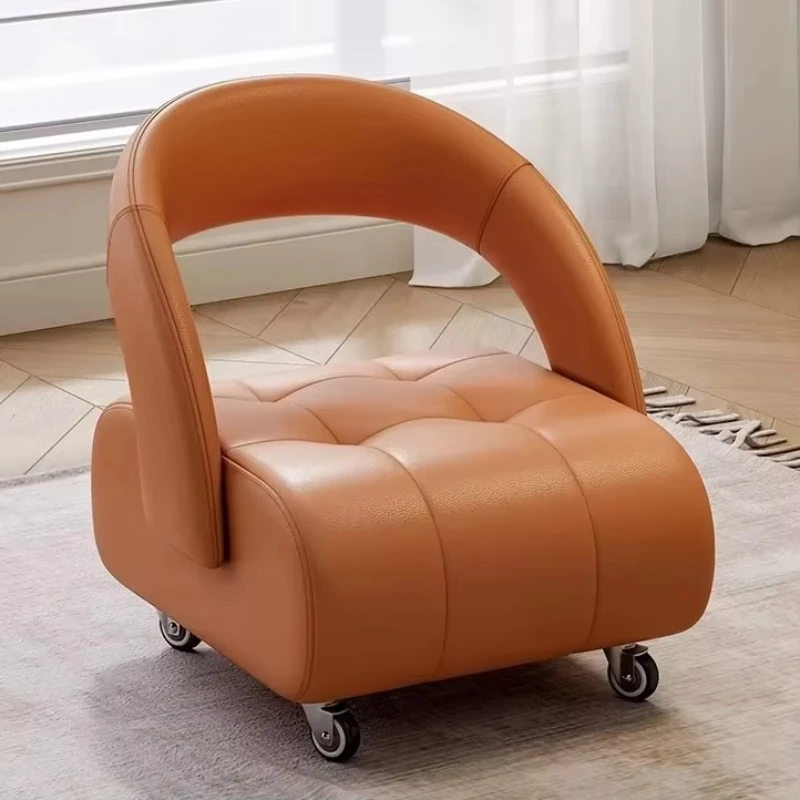 

Spinner wheel rolling ottoman stool, small ottoman for home living room, portable sofa side stool for home furniture