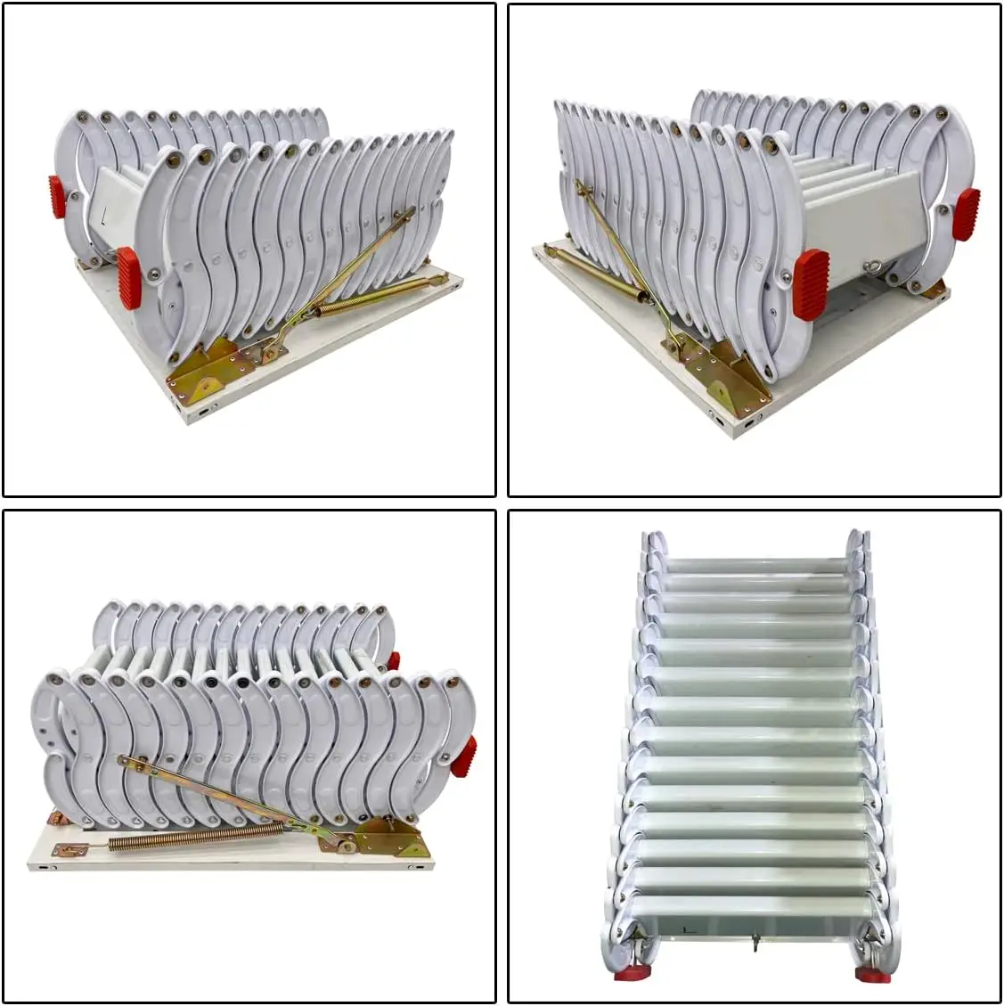 سلم علوي علوي سلالم قابلة للطي سلالم علية سحب للأسفل من الحائط مع هيكل مقص نوع مثبت على الحائط لتجديد المنزل