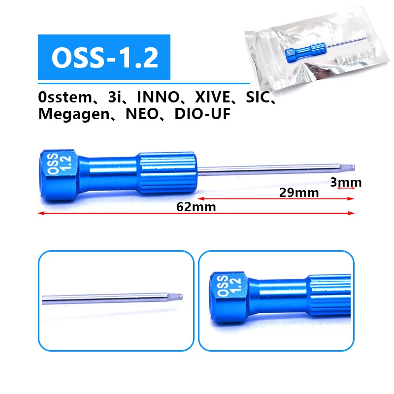 Dental Implant Screwdriver Stainless Steel Orthodontic Min Implant Screw Driver for Dentist Lab Instrument Drilling Tool