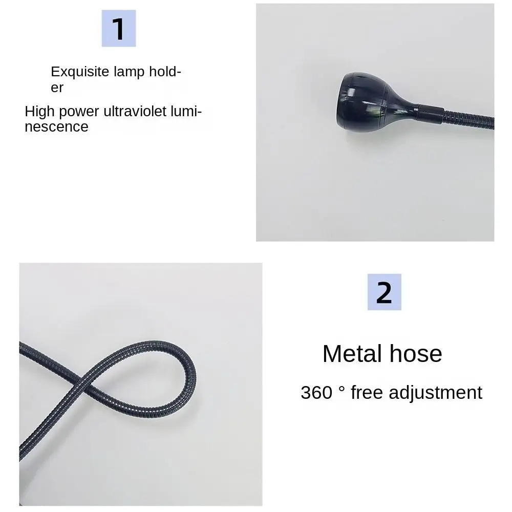 Lampada per unghie a collo di cigno Lampada per unghie LED USB ad asciugatura rapida con interruttore di controllo Mini lettura flessibile per asciugatrice a luce UV