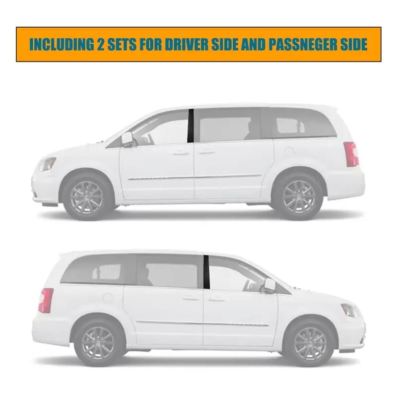 B-Pillar Decorative Door Trim For 2008-2020 For Town Country, Grand Caravan Models- Part Numbers 926-446 926-445