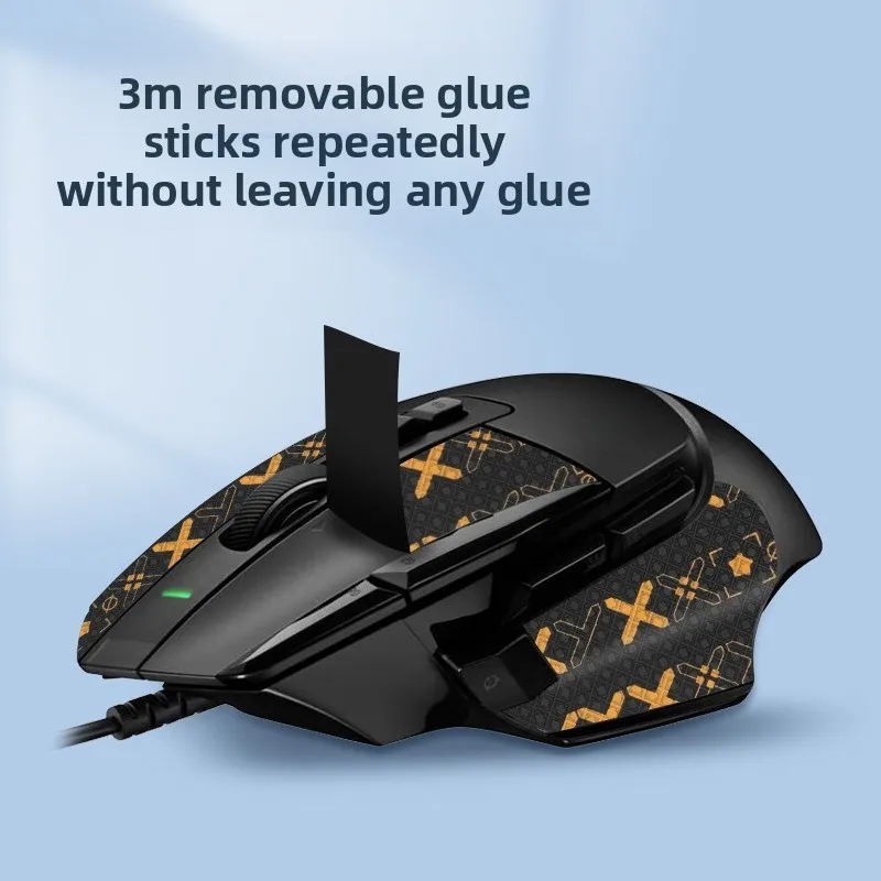 

Precision-Cut Mouse Grips， for Logitech G502X - Anti-Slip Palm Stickers & Wear-Resistant Feet