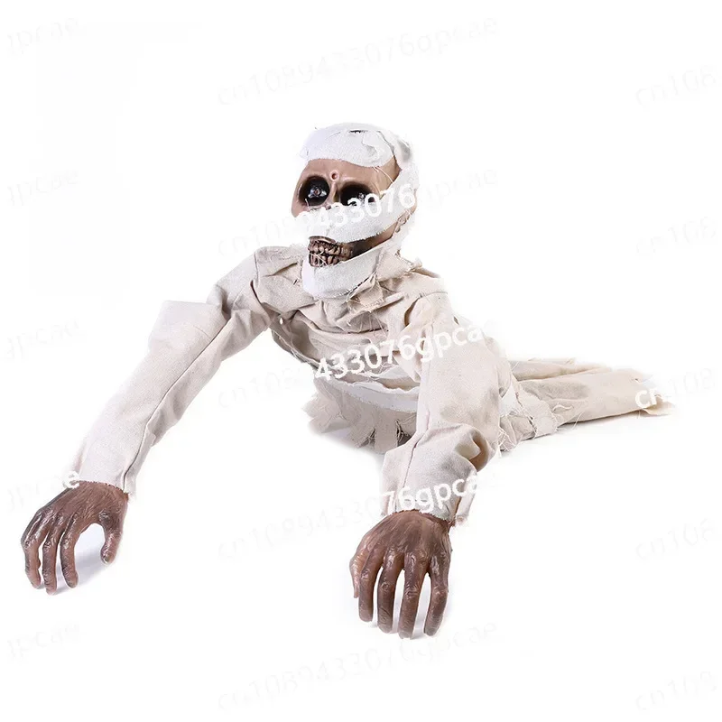 Halloween Decorations Crawling Ghost Electric Sounding Glow Mummy Skull Crawling Ghost Chamber Haunted House Horror Props