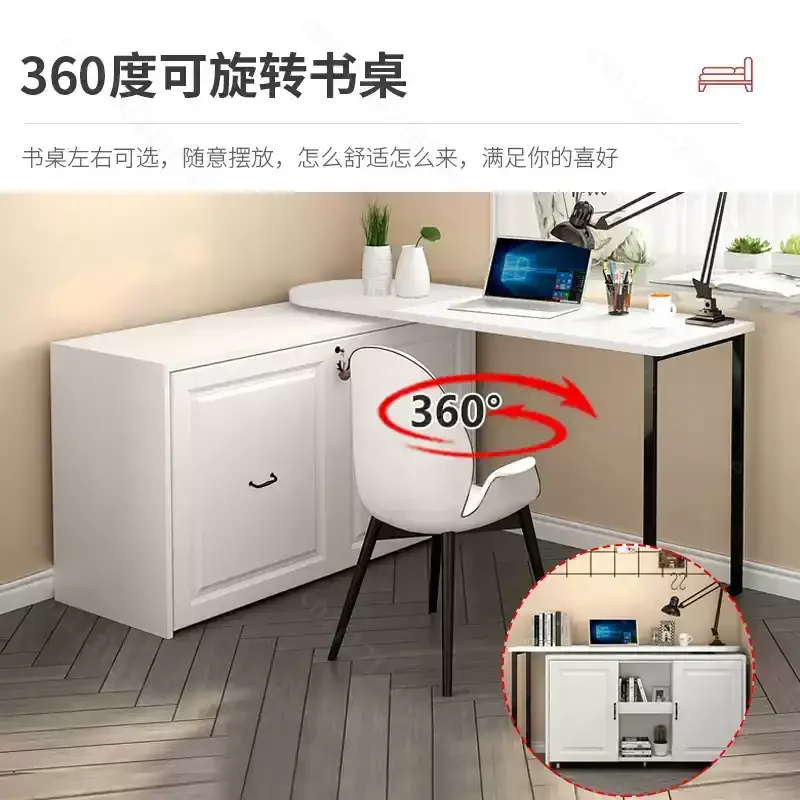 For Multifunctional Hidden Wall Bed Cabinet, Foldable Retractable Desk Bookcase Combo for Living Room Balcony Study Use