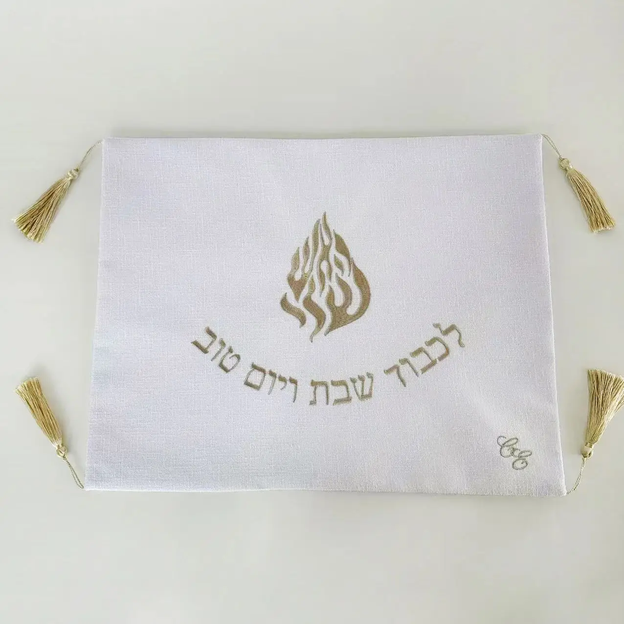 Custom Embroidered White Imitation Linen Cover Fashionable Wedding Hat & Cap with Ticket & Blanket Features