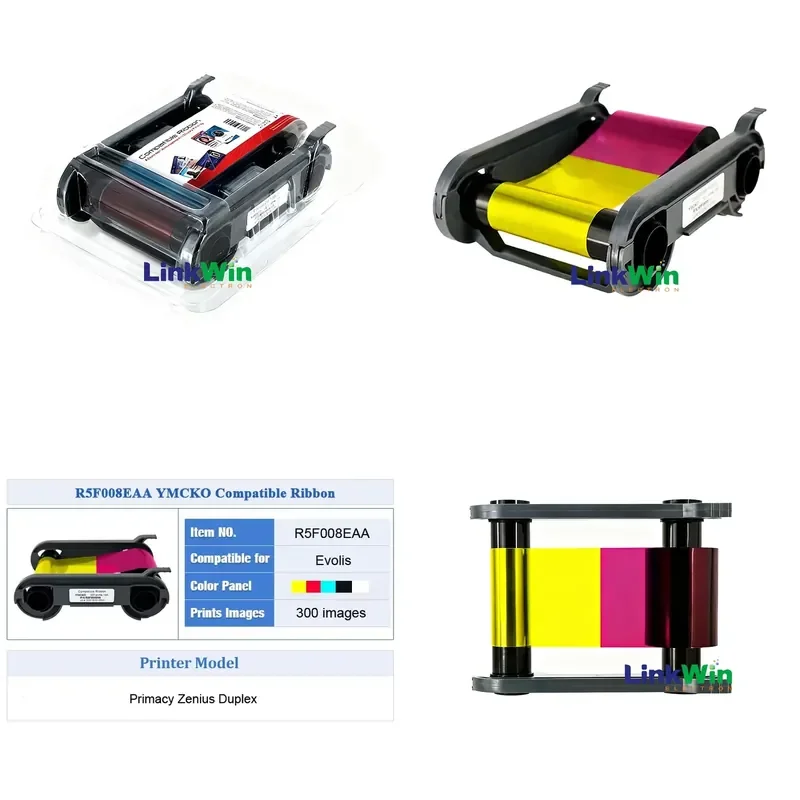 Wholesale Solution 300 Prints/Roll YMCKO Ribbon for ID Card Printers R5F008EAA Compatible Primacy ID Card Printer