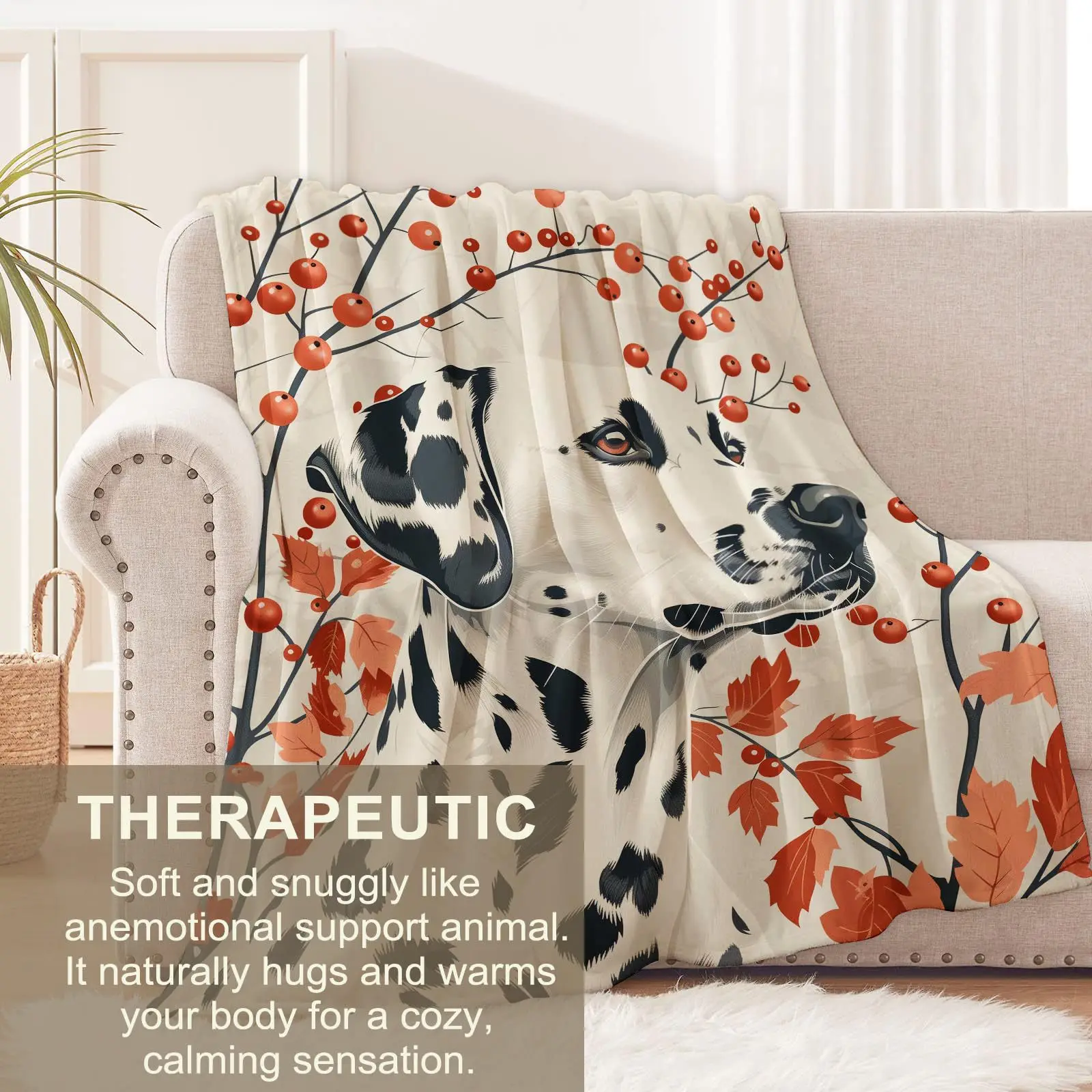 Spot Dog Series digital-printed polyester Bedroom velvet flannel soft sofa cover blanket Fleece soft cover blankets for beds