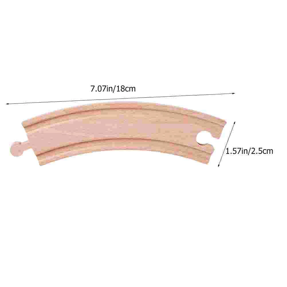 Blocos de Construção Ferroviária De Madeira Para Crianças, Peças De Reposição, Trilha Do Trem, Brinquedos, Pacote De Expansão, Conjuntos De Brinquedos, 6 Pcs