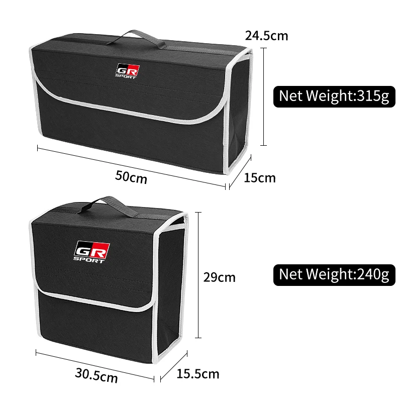 Car Trunk Storage Bag Organizer Foldable Stowing Tidying Container Box For Toyota GR Gazoo Racing Sport C-HR Avensis Prado Prius