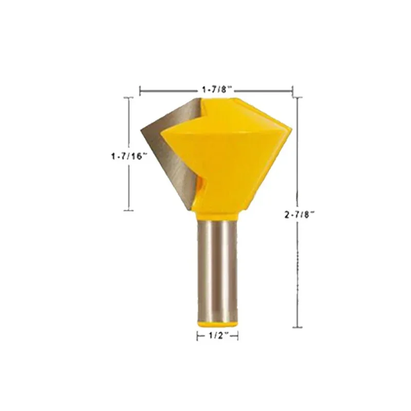 1PC 12mm 1/2 12.7mm Multi Sided Glue Joint Router Bit 8 12  6 Tenon Milling Cutter Woodworking