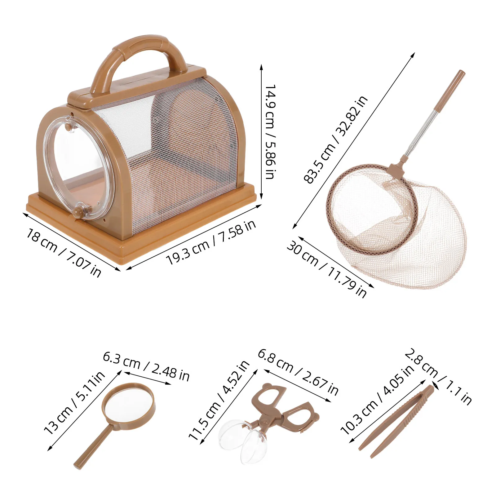 Kids Insect Catching Kit Outdoor Bug Observation Cage Quick Release Nature Explorer Learning Playset