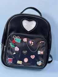 Lolita Bag Ita Backpacks Japanese Heart-shaped Commuter Leisure Bag Transparent Bags Dispaly Girl Backpack