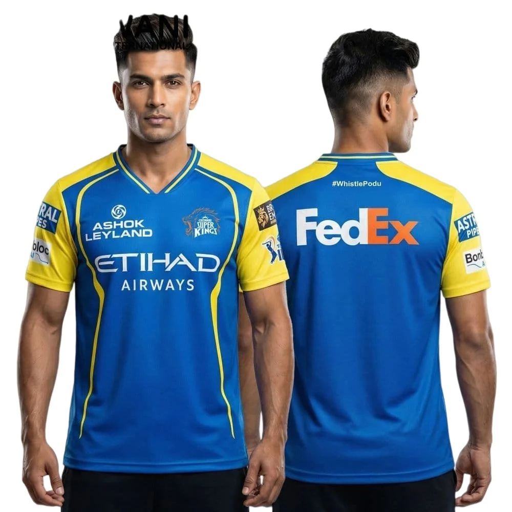 2026 New Indian Super Cricket IPL Fan Shirt Remastered Quick Dry Sports Casual Training Men's Top T-shirt