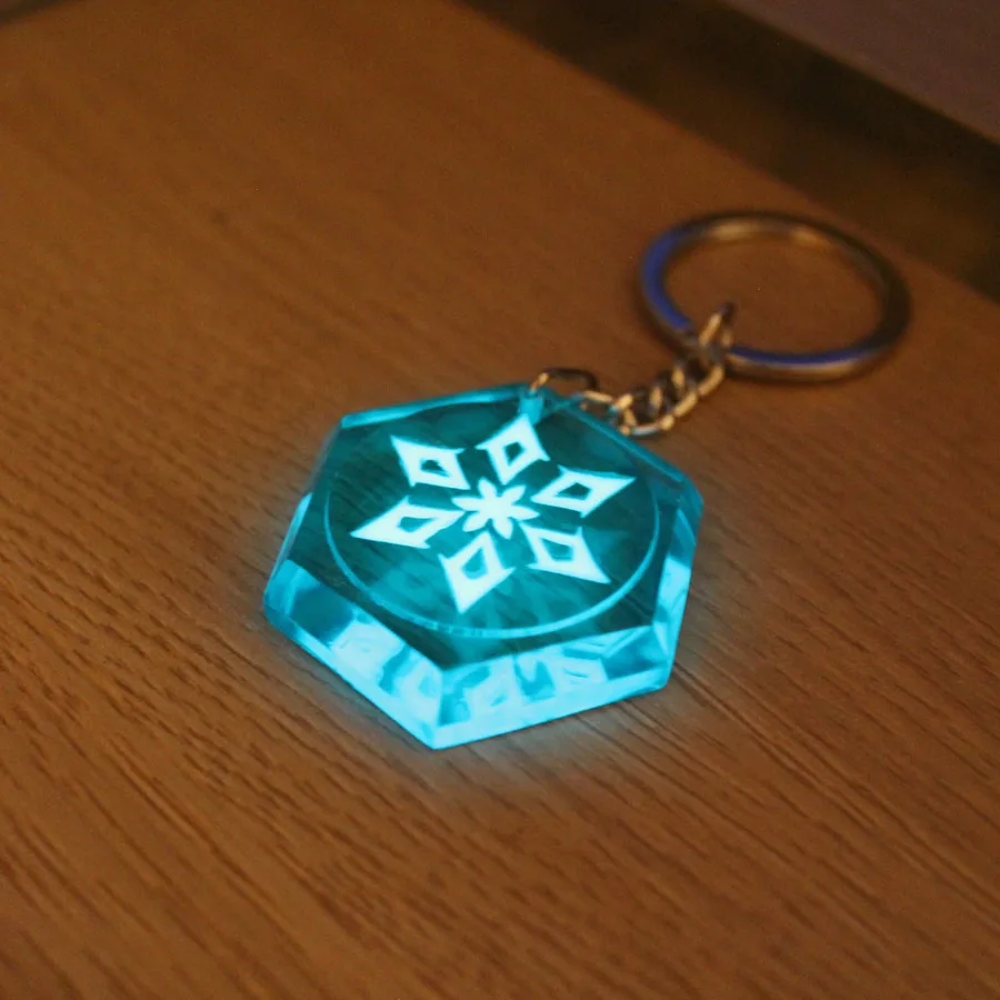 Genshin Impact Necklace GLOW In The DARK 7 Element Pendant Eye Of Original Necklaces Pendant Amulet Gift For Boys Men Girls