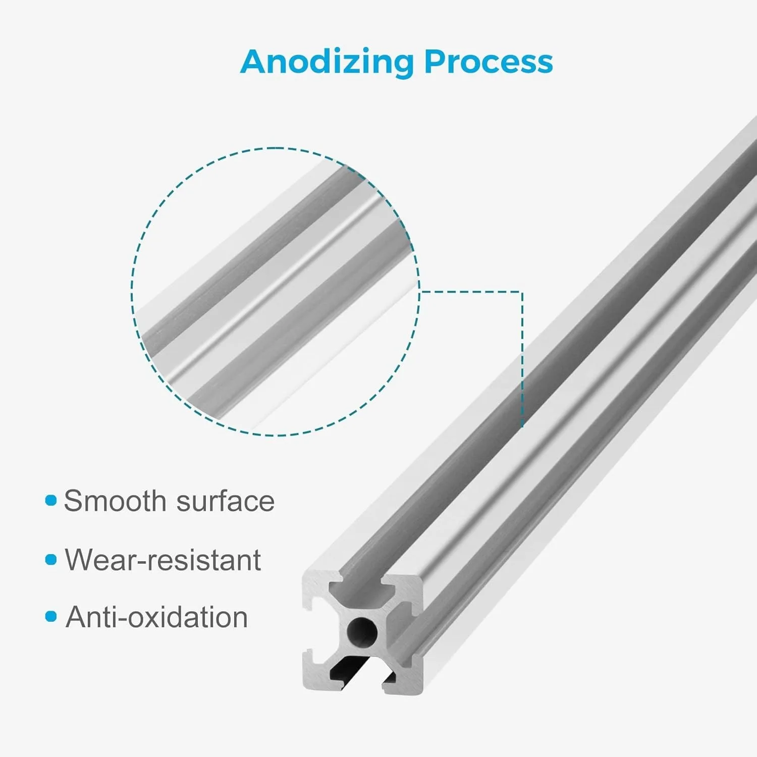 4pcs 2020 T-Slot Aluminum Extrusion Profile 20x20mm European Standard Anodized Linear Rail for 3D Printer Parts DIY Silver Black